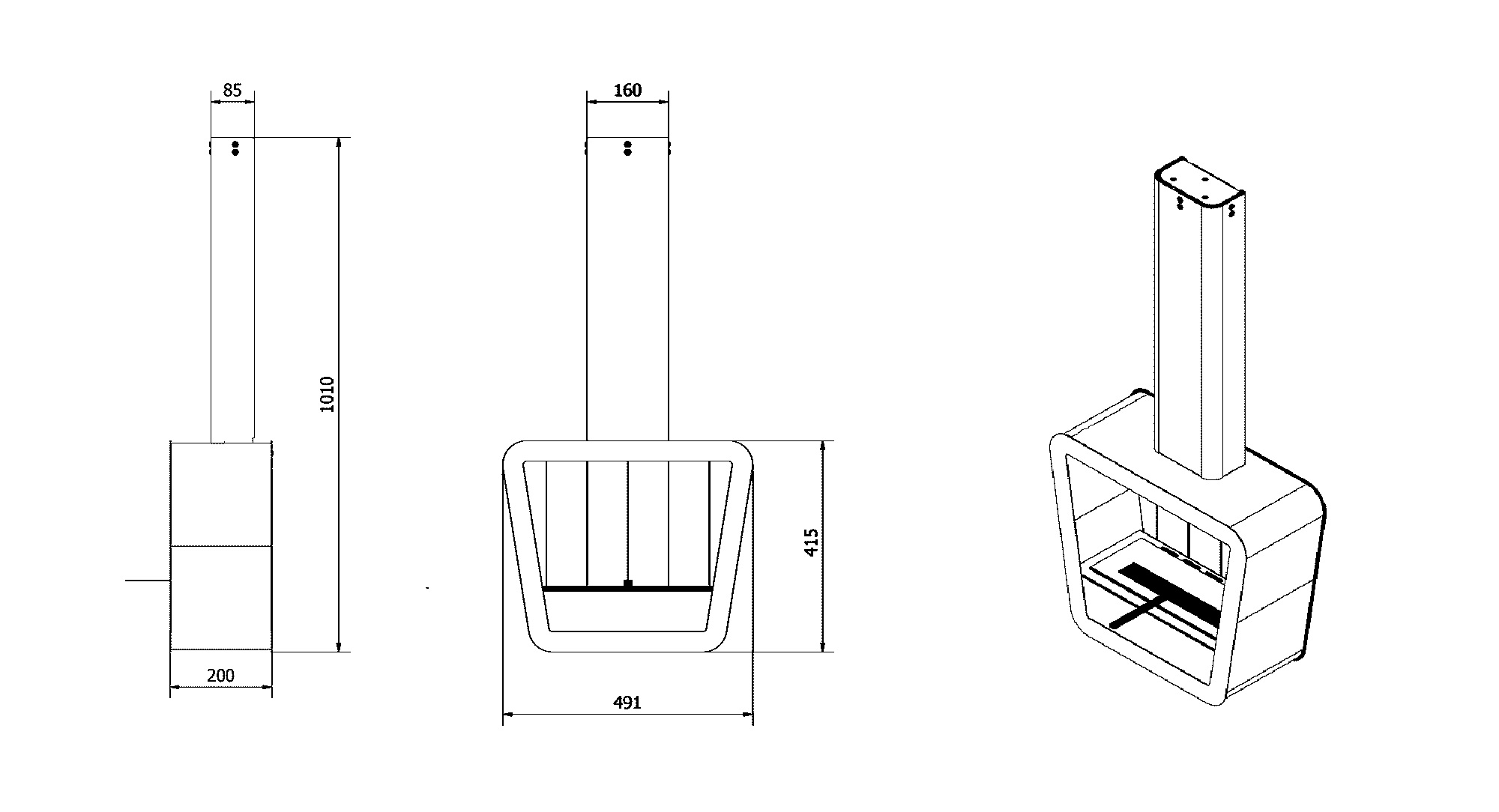 Plano de la Chimenea de Bioetanol PR008