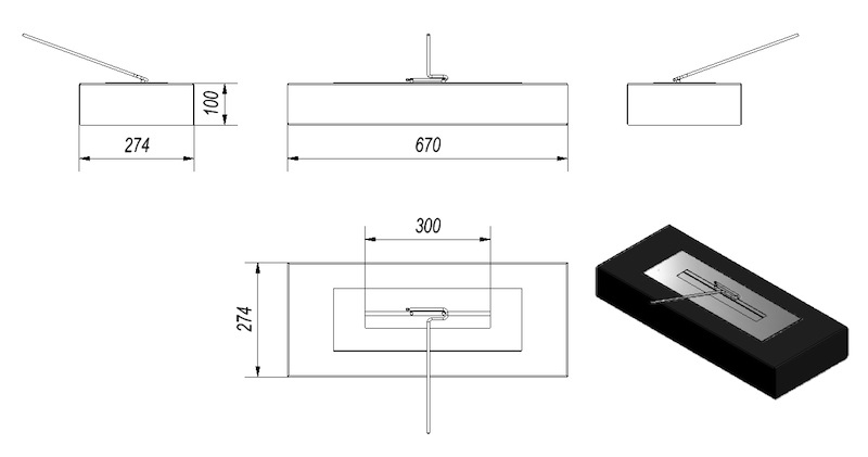 Plano de la Chimenea de Bioetanol PR008