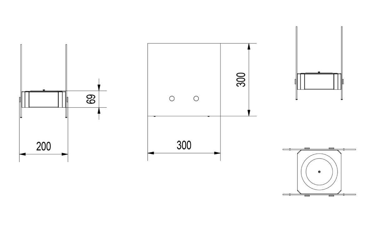 Plano de la Chimenea de Bioetanol NEST