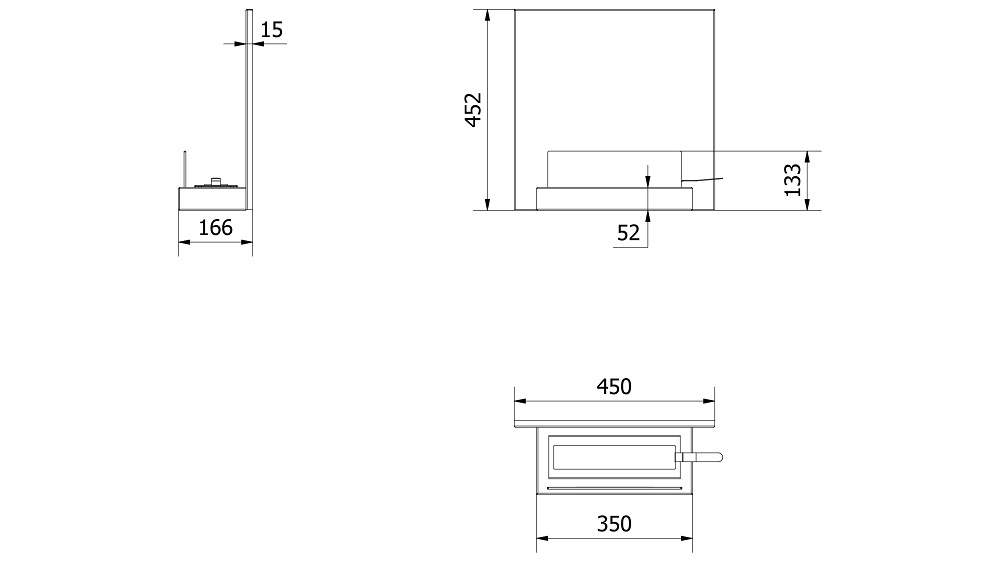 Plano PLANK Plano de la Chimenea de Bioetanol PLANK